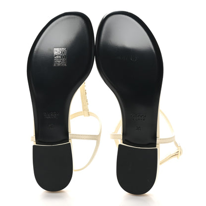 Gucci Patent Signoria Thong Sandals 39 Ivory 6 of 8