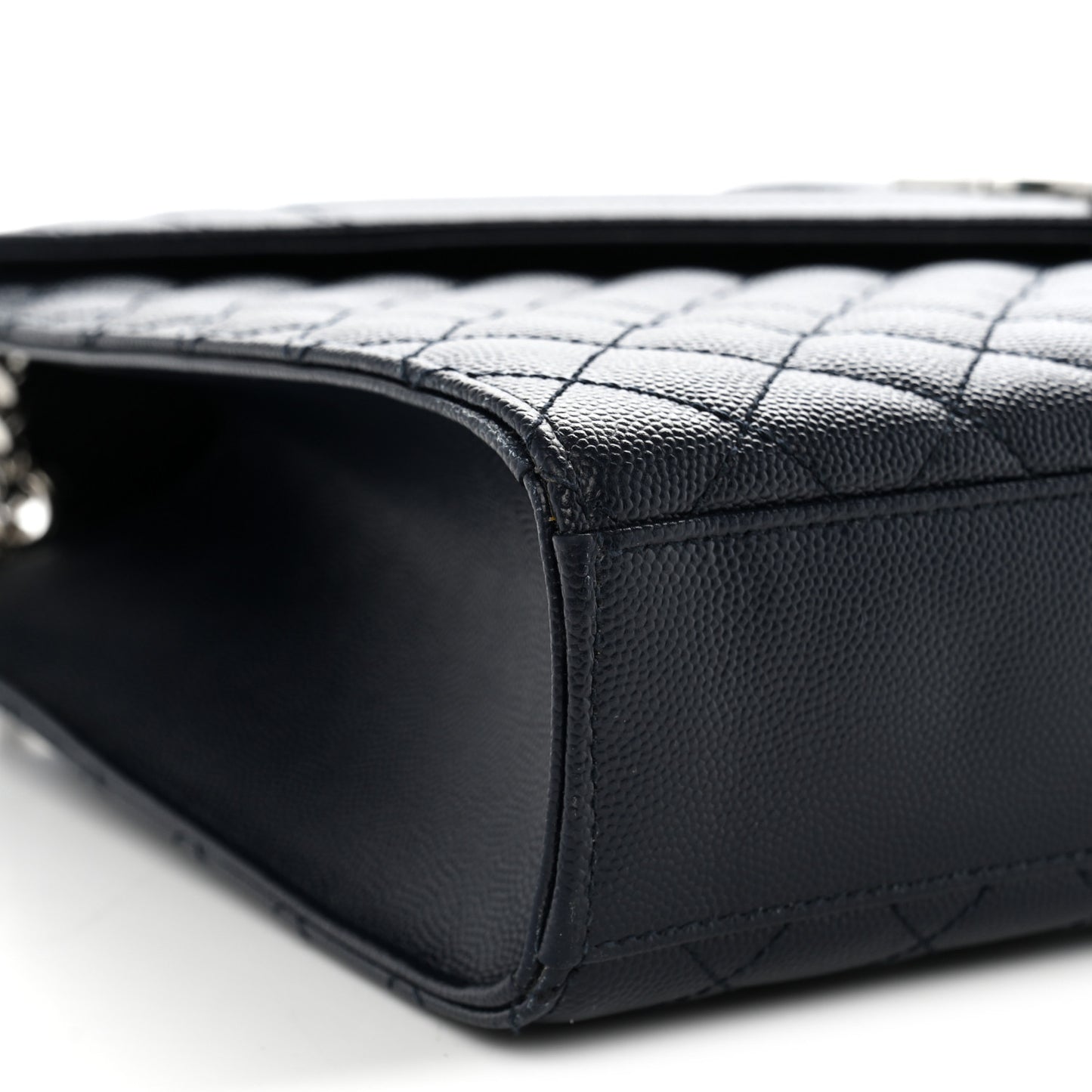 Grain De Poudre Large Tri-Quilt Monogram Satchel Deep Marine