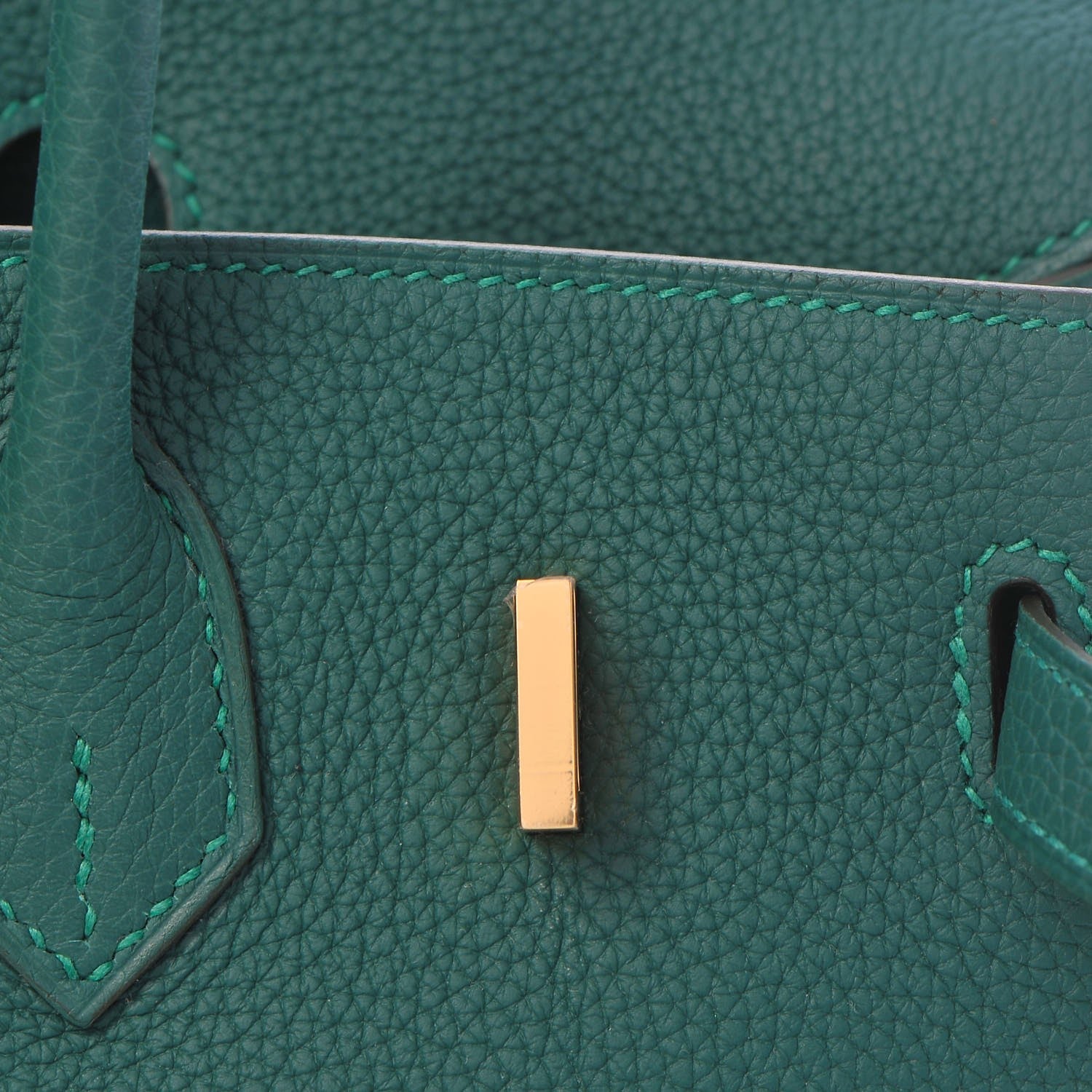 Hermes Togo Birkin 25 Malachite 22 of 35