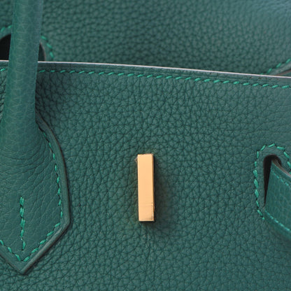 Hermes Togo Birkin 25 Malachite 22 of 35