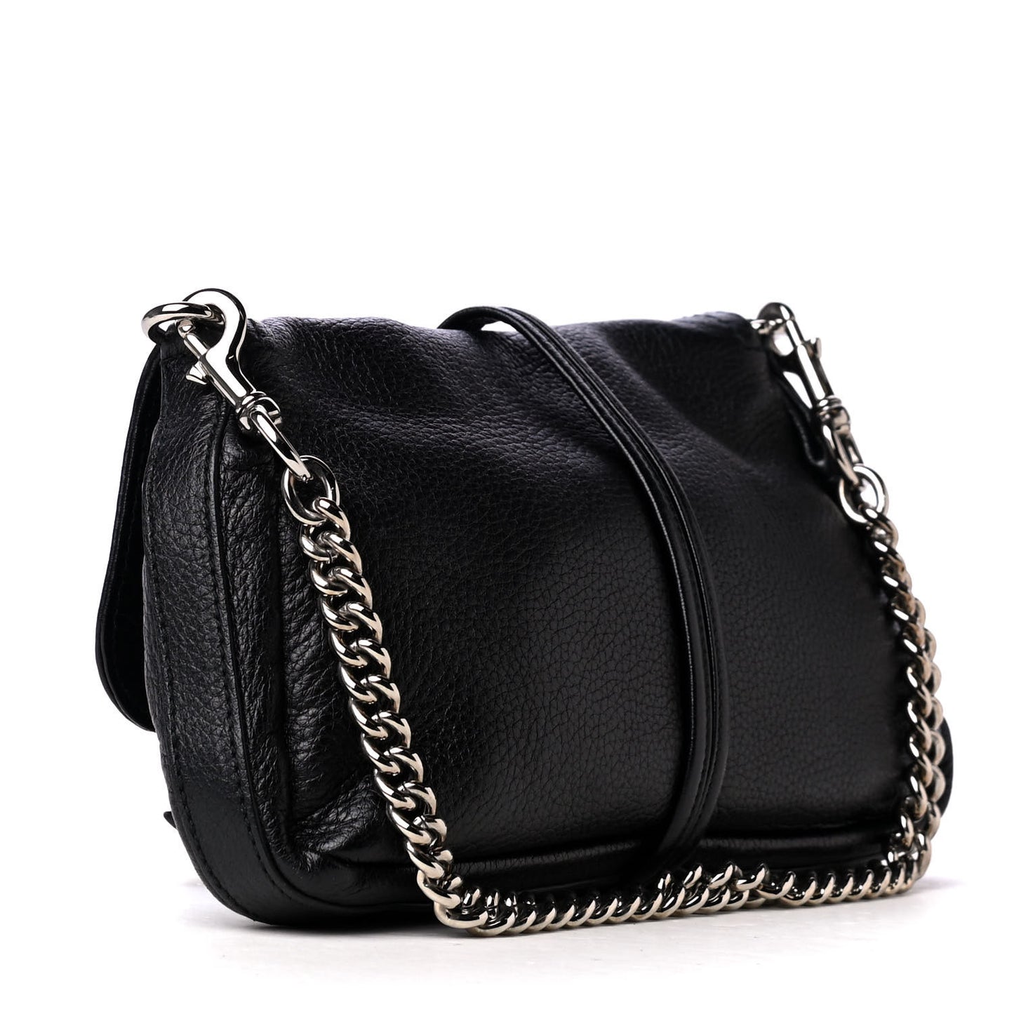 Calfskin Bamboo Croisette Evening Bag Black