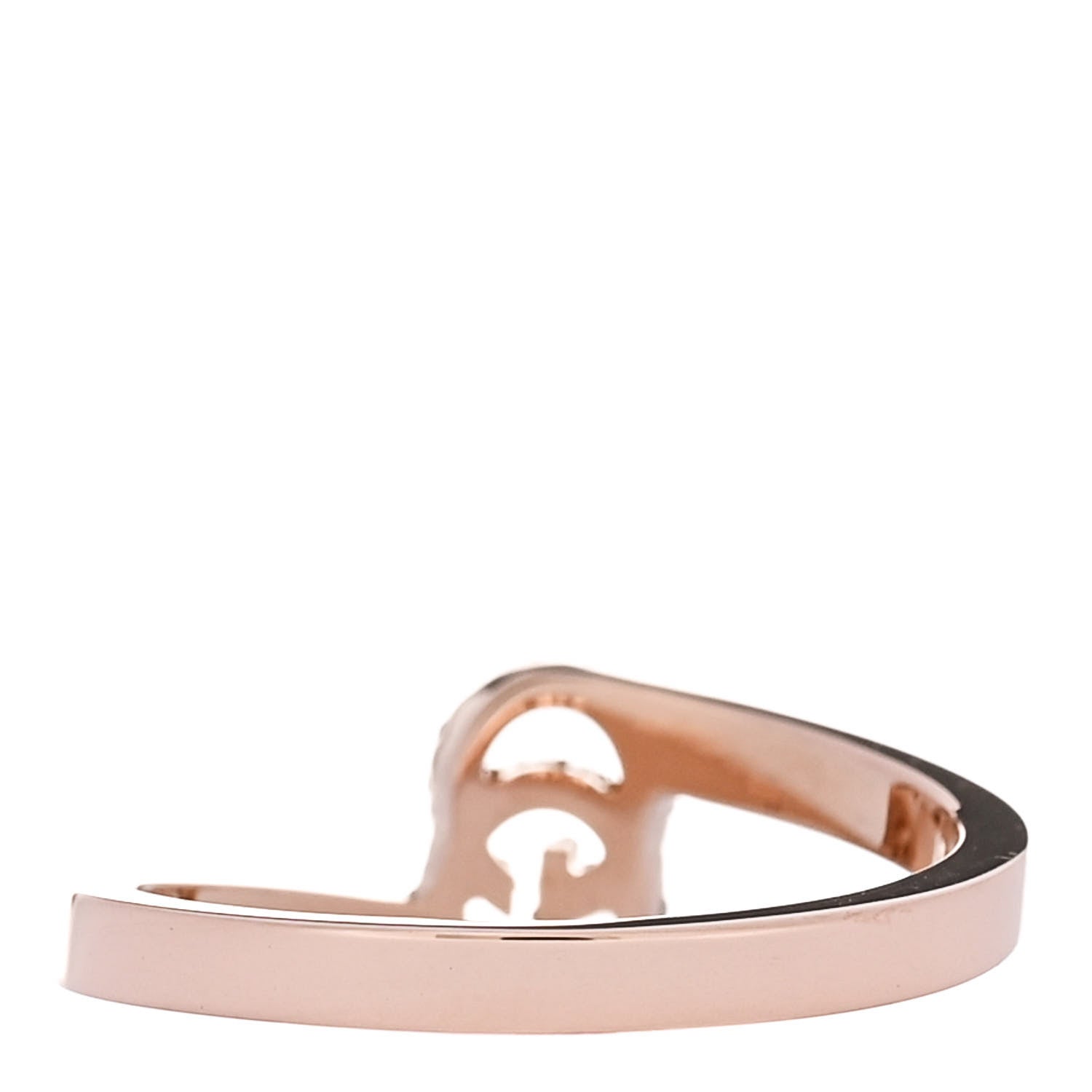 Gucci 18K Rose Gold Diamond GG Running Ring 50 5.25 3 of 7