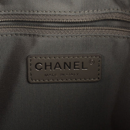 Chanel Calfskin Chevron Quilted Boy Shopping Tote Black 6 of 8