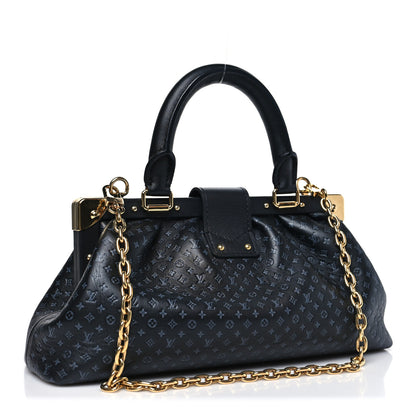 Louis Vuitton Calfskin Nanogram Embossed Clutch Black 3 of 9
