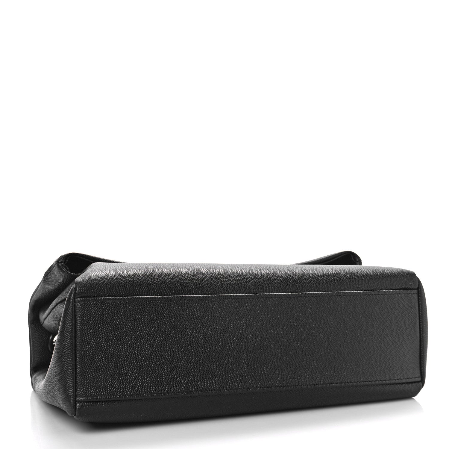 Saint Laurent Grain De Poudre Medium West Hollywood Monogram Fold-Over Black 4 of 8