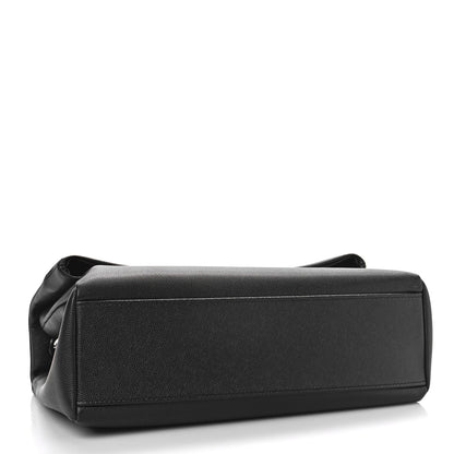 Saint Laurent Grain De Poudre Medium West Hollywood Monogram Fold-Over Black 4 of 8