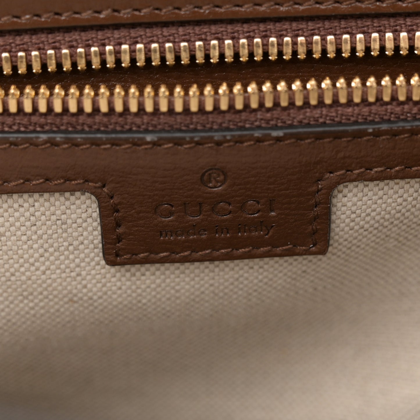 GG Supreme Monogram Azalea Calfskin Retro Interlocking G Buckle Backpack Beige Ebony Brown Sugar