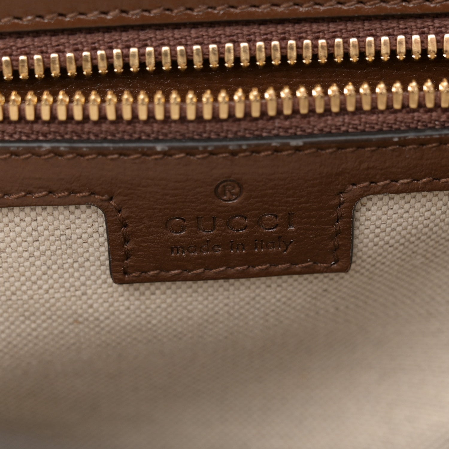 Gucci GG Supreme Monogram Azalea Calfskin Retro Interlocking G Buckle Backpack Beige Ebony Brown Sugar 6 of 14