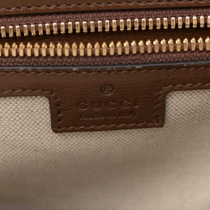 Gucci GG Supreme Monogram Azalea Calfskin Retro Interlocking G Buckle Backpack Beige Ebony Brown Sugar 6 of 14