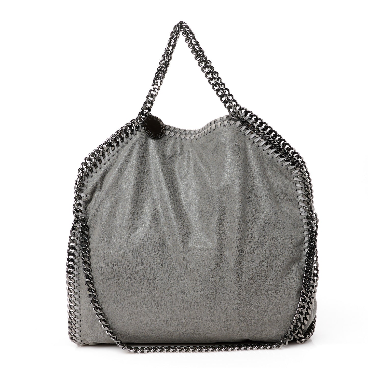 STELLA MCCARTNEY Shaggy Deer Falabella Fold Over Tote Grey