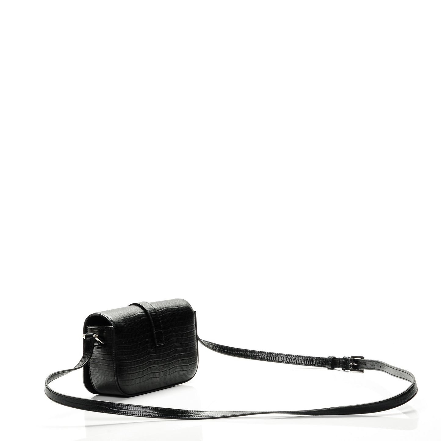 Lizard Calfskin Embossed Small Classic Monogram Universite Bag Black