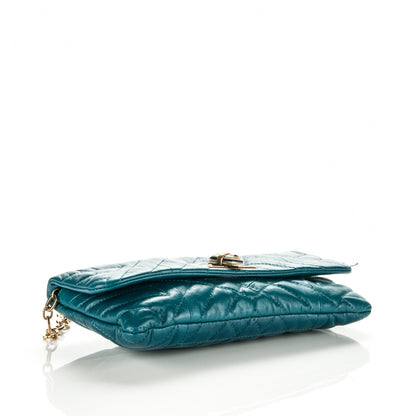 Lanvin Lambskin Quilted Happy Long Crossbody Blue 4 of 7