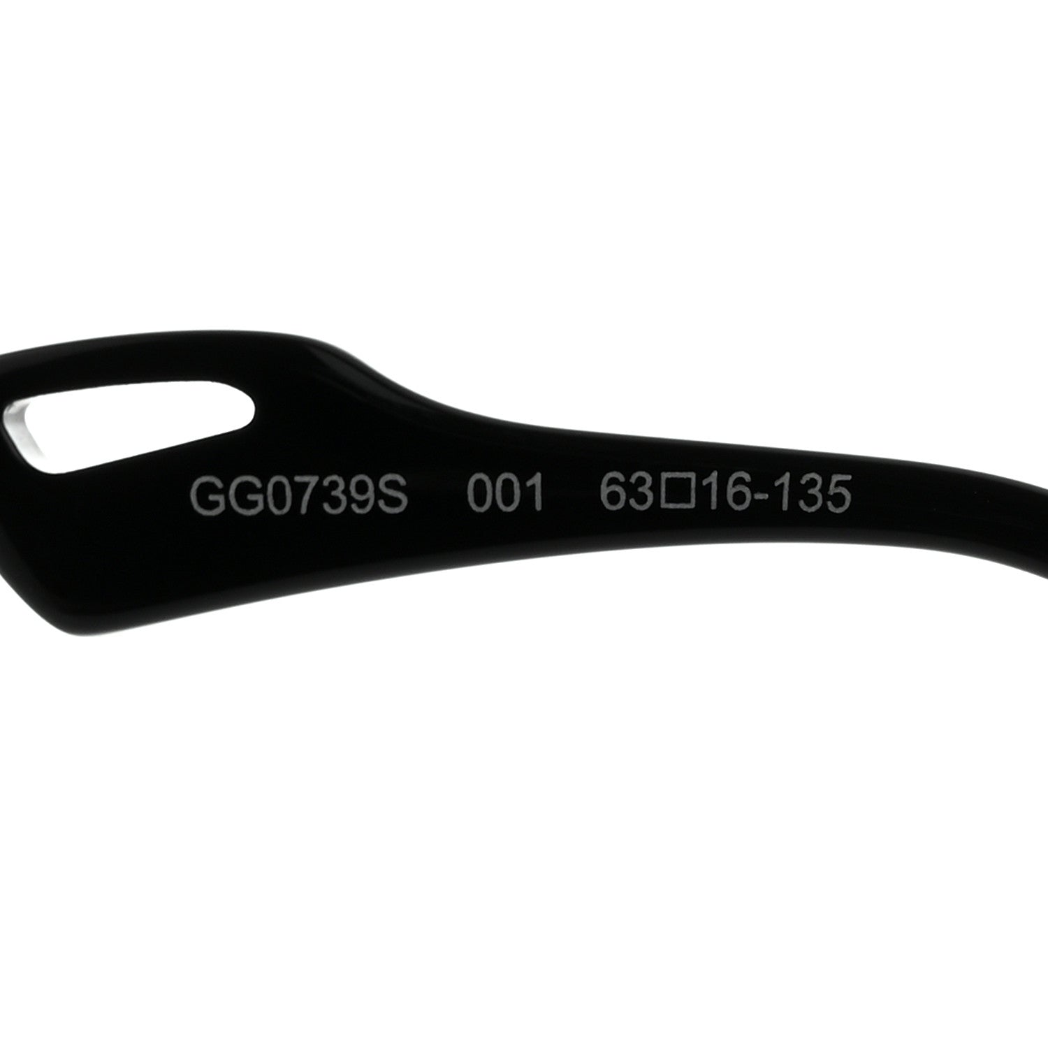 Gucci Metal Square Frame Sunglasses GG0739S Black 5 of 8