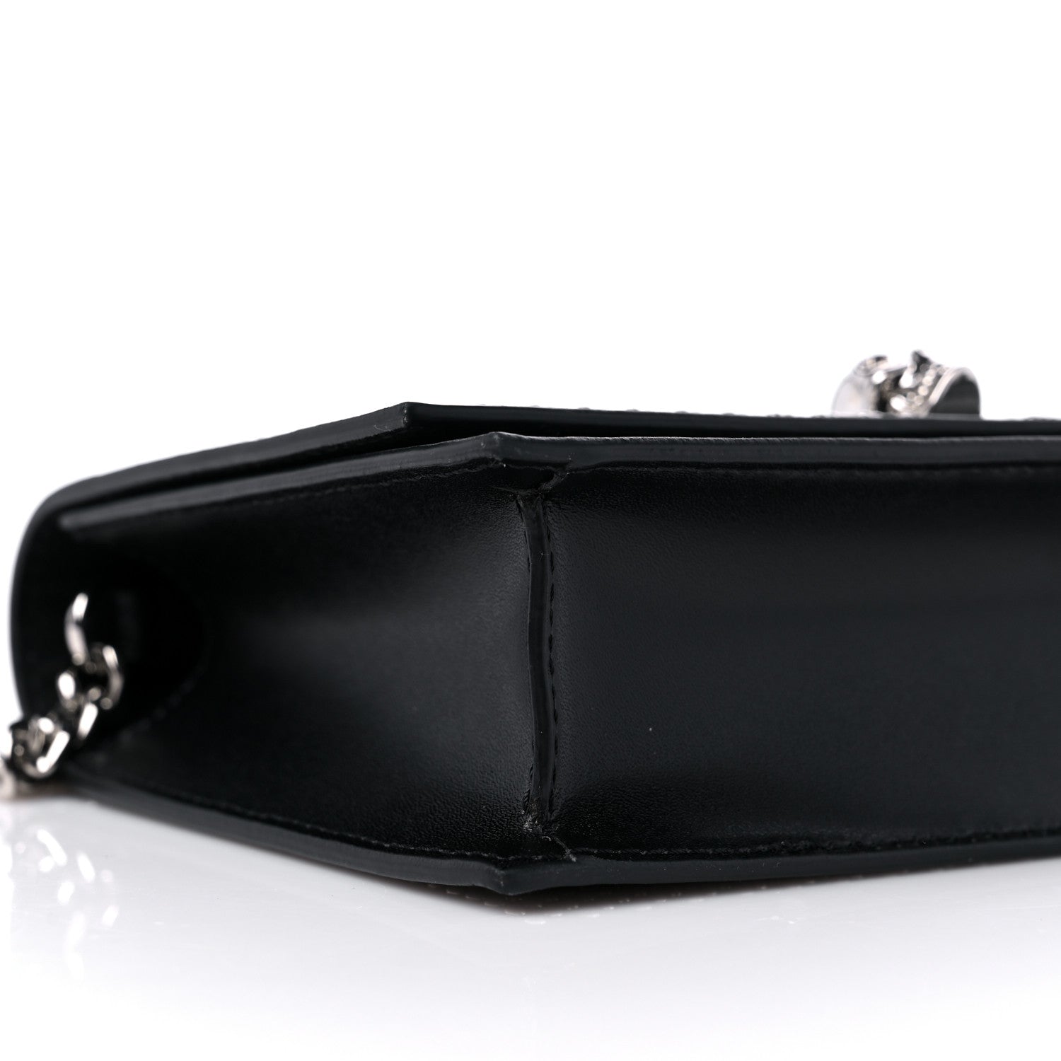 Alexander McQueen Calfskin Studded Skull Small Crossbody Bag Black 7 of 8