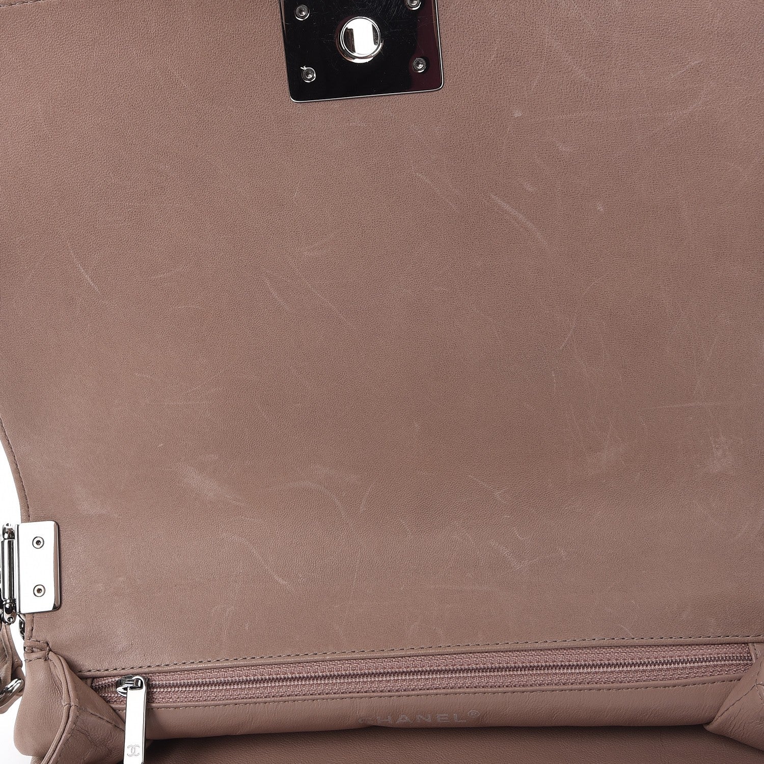 Chanel Lambskin Quilted Boy Messenger Beige 8 of 8