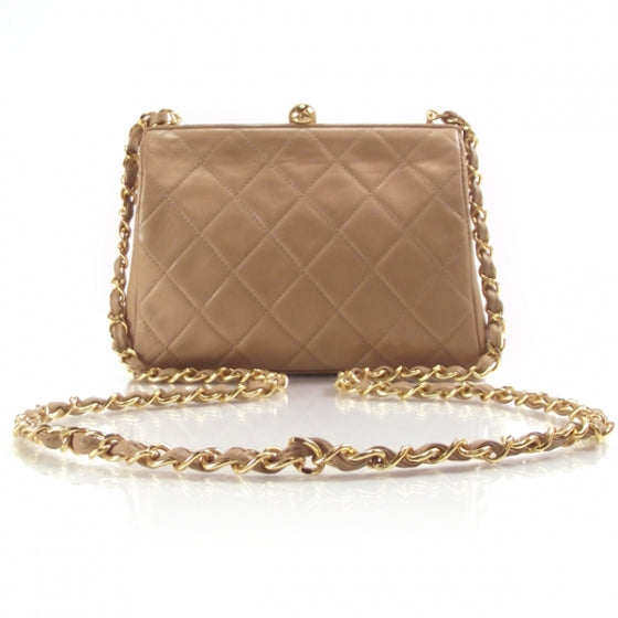 Leather Vintage Quilted Shoulder Bag