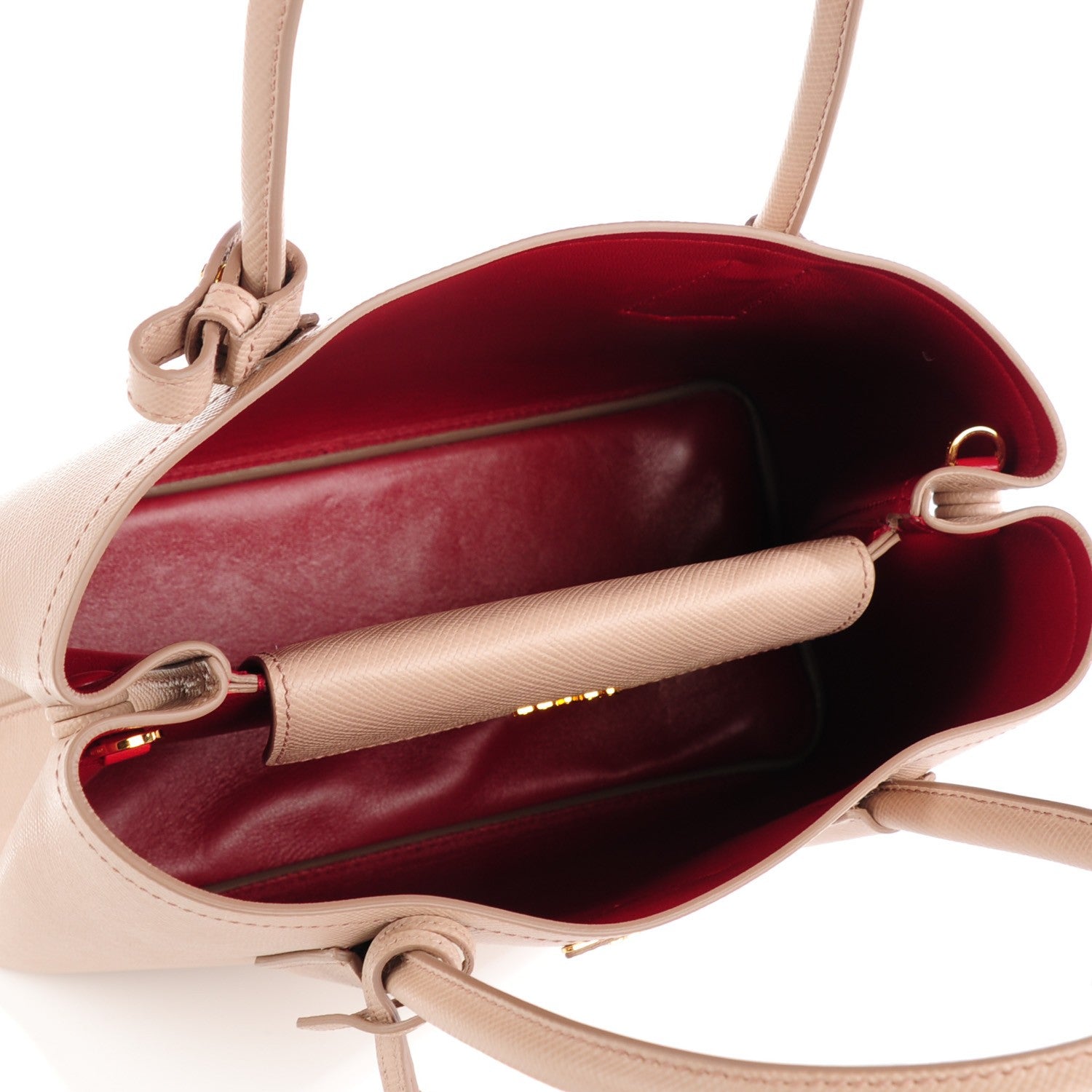 Prada Saffiano Cuir Medium Double Bag Cammeo 5 of 7