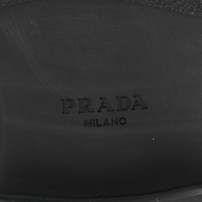 Prada Spazzolato Metal Triangle Logo 50mm Loafers 37 Black 7 of 10