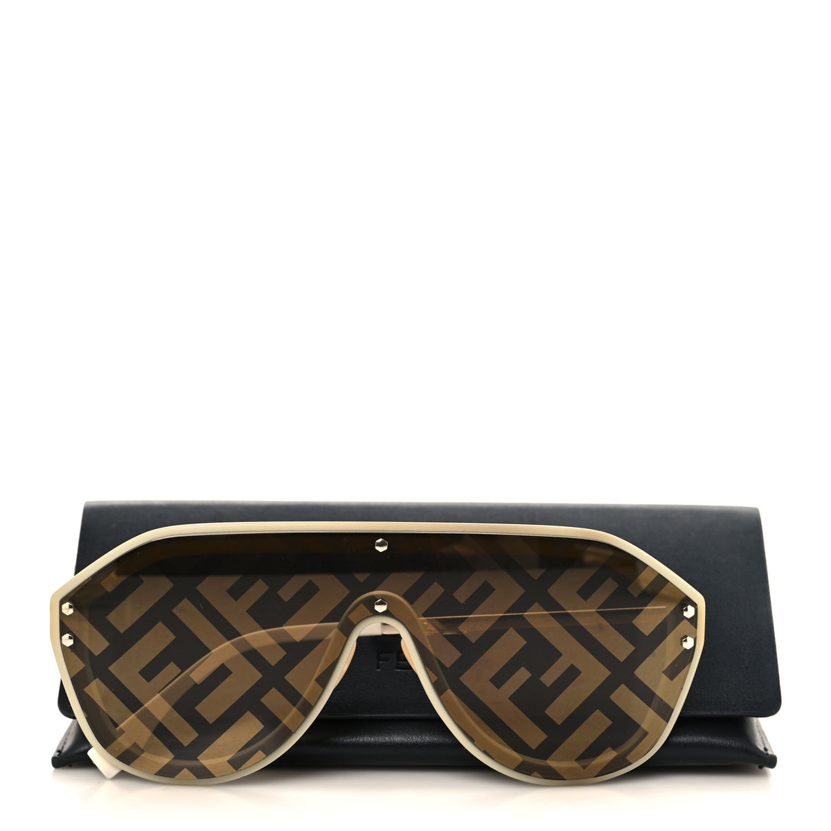 Fendi Acetate FF Fabulous Shield Sunglasses FF M0039/G/S White 9 of 9