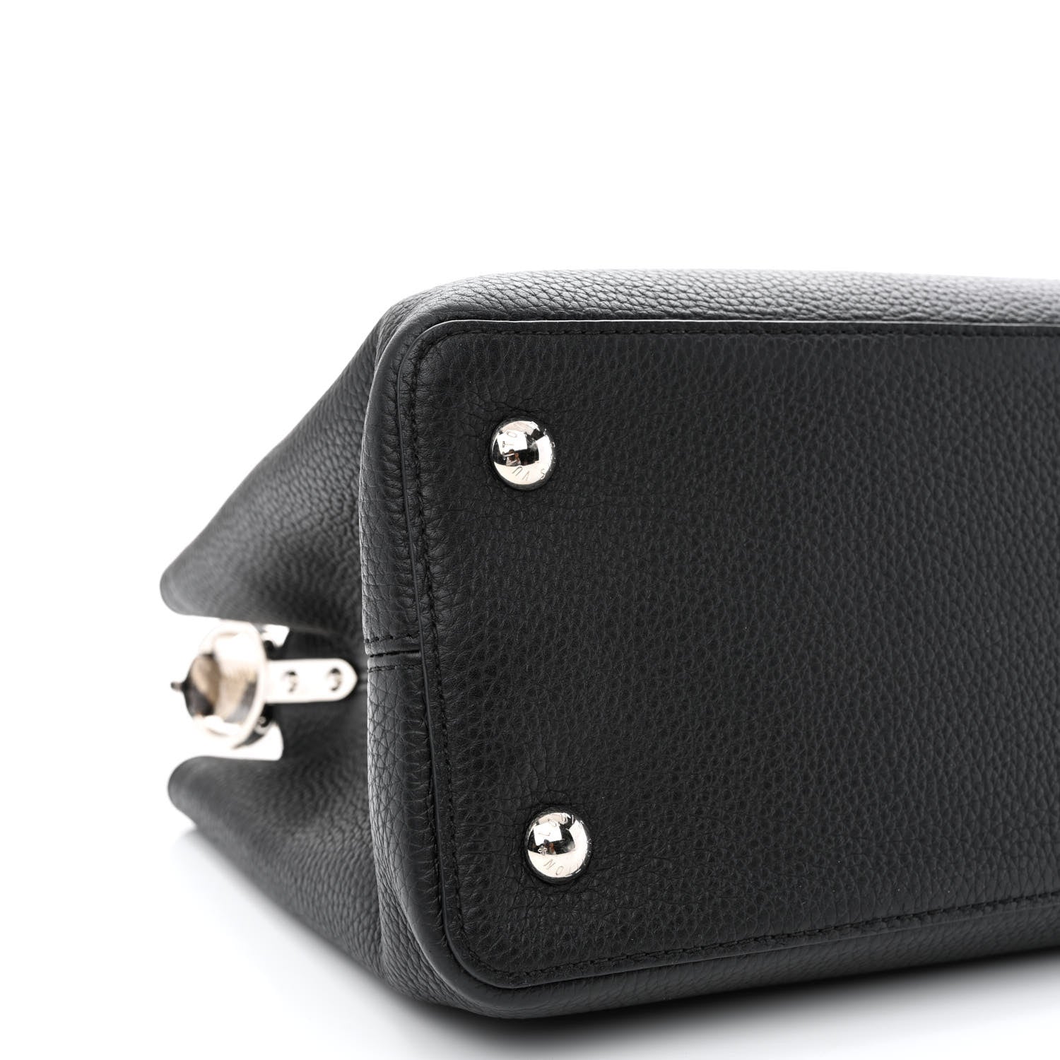 Louis Vuitton Taurillon Snakeskin Capucines MM Black 9 of 12