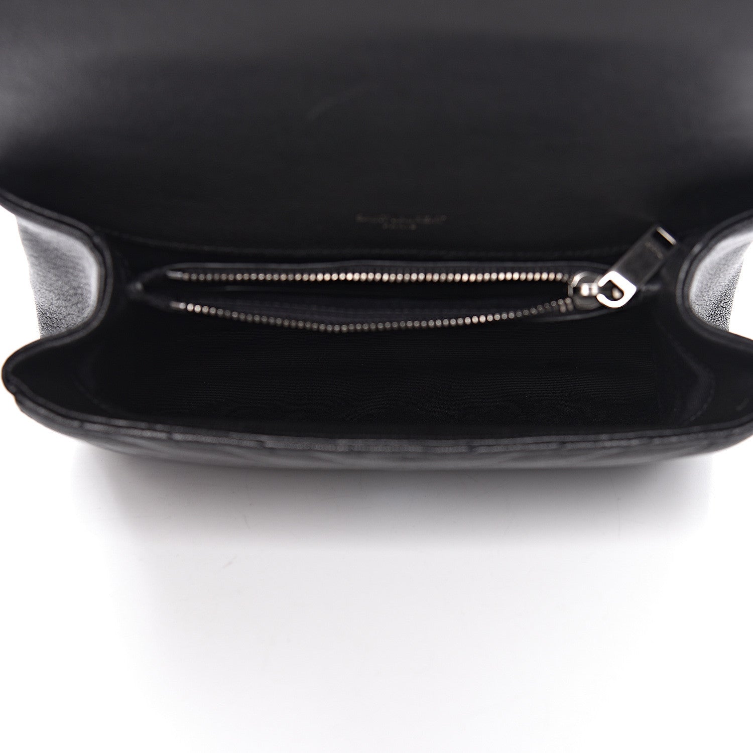 Saint Laurent Sheepskin Matelasse Chevron Monogram Medium College Bag Black 5 of 13