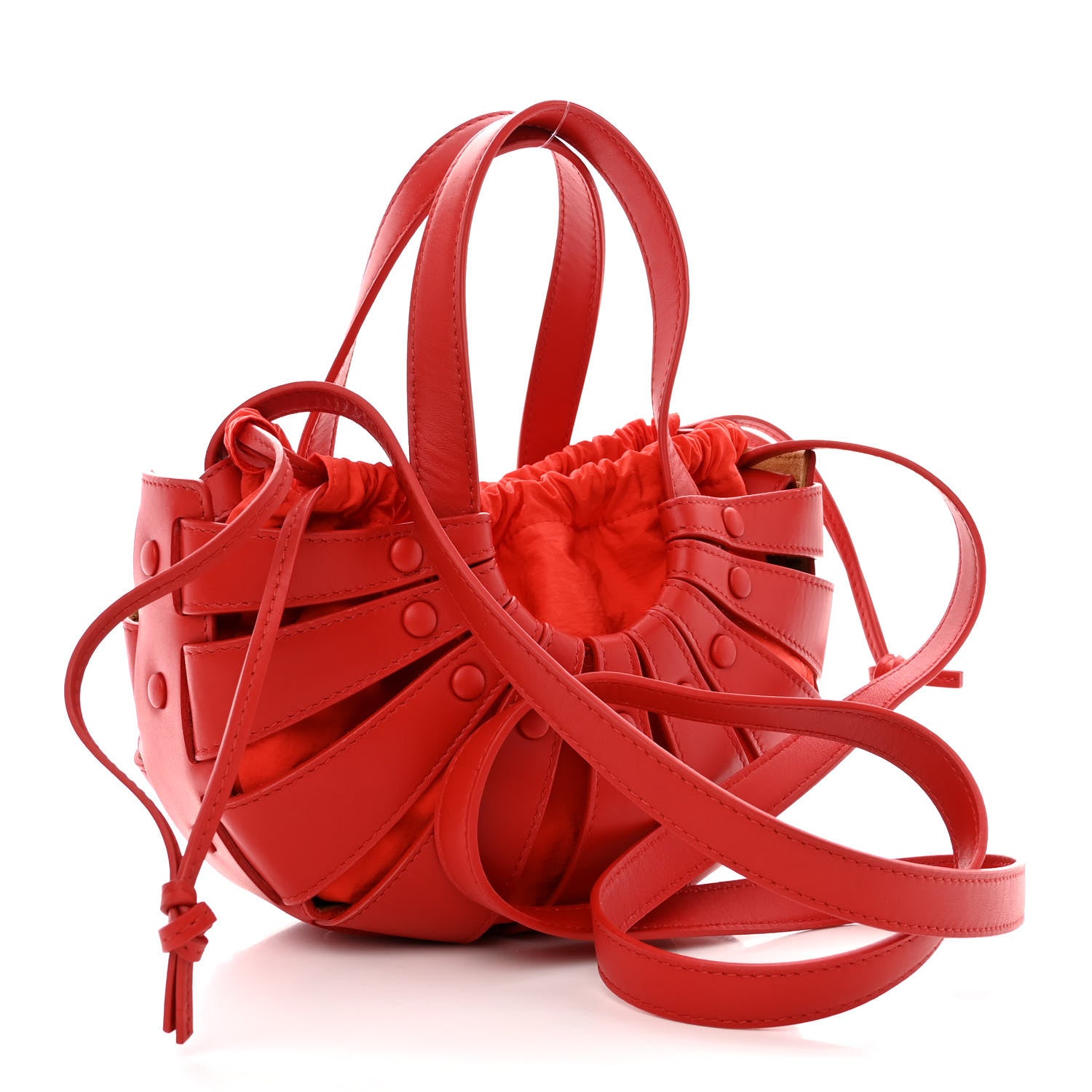 Bottega Veneta French Calfskin Small Shell Bag Chili Tomato 4 of 12