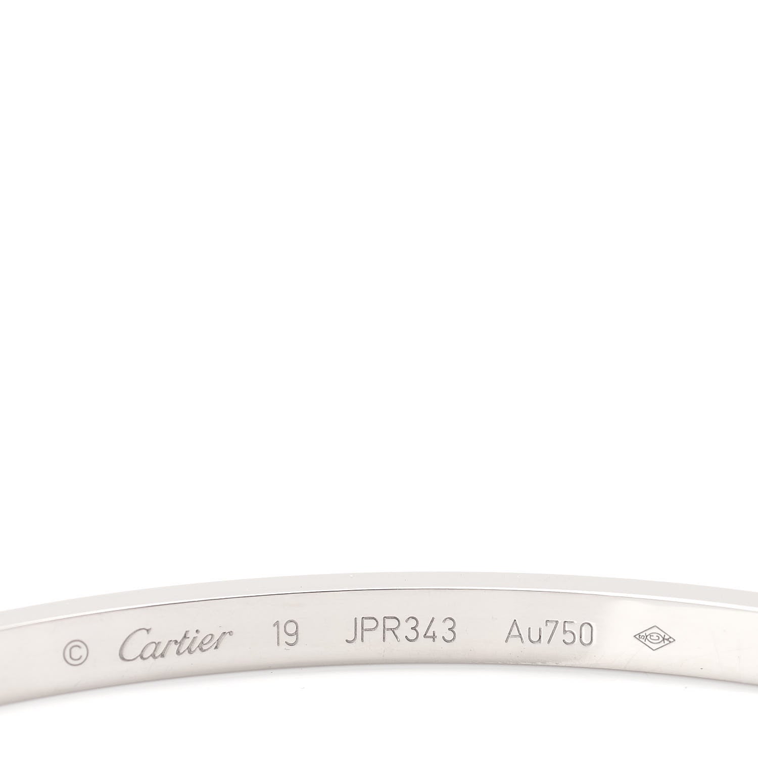 Cartier 18K White Gold Small LOVE Bracelet 19 5 of 6