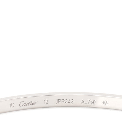 Cartier 18K White Gold Small LOVE Bracelet 19 5 of 6