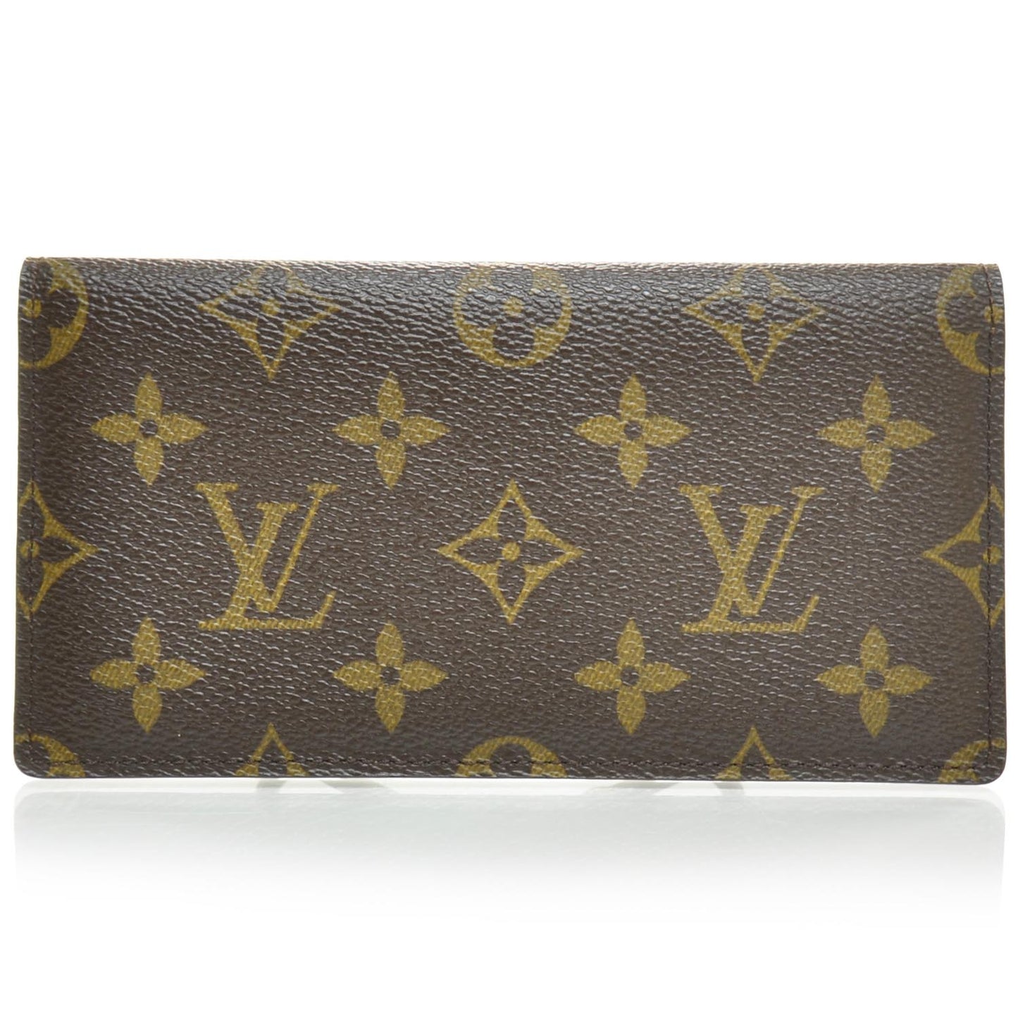 Monogram Simple Checkbook Holder Wallet