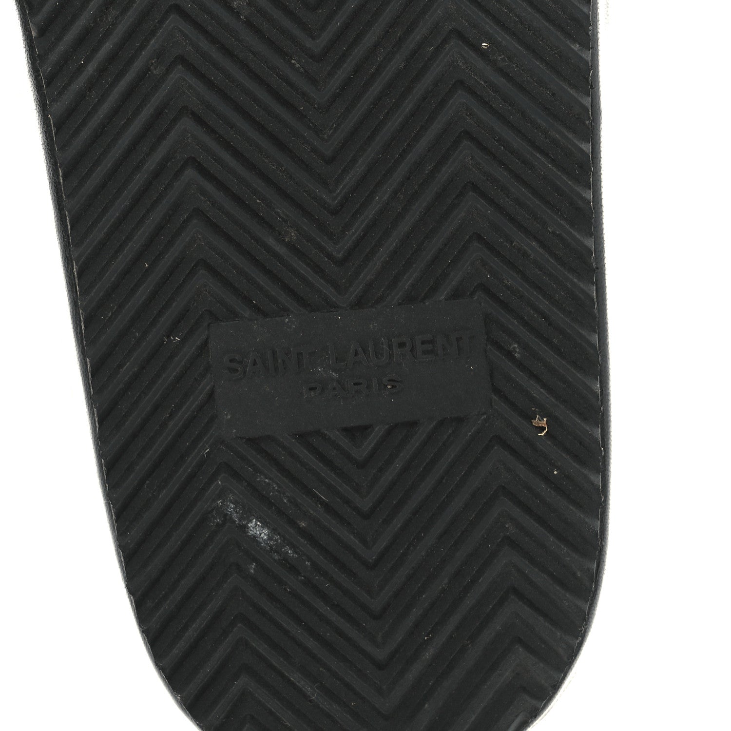 Saint Laurent Calfskin Monogram Jimmy Joan Slide Sandals 38.5 Black 6 of 9