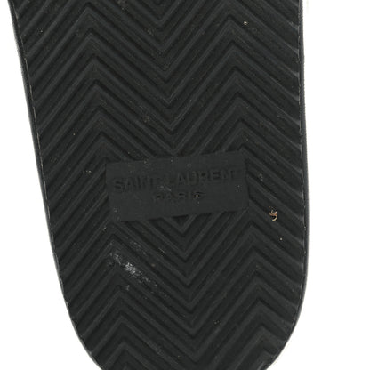 Saint Laurent Calfskin Monogram Jimmy Joan Slide Sandals 38.5 Black 6 of 9