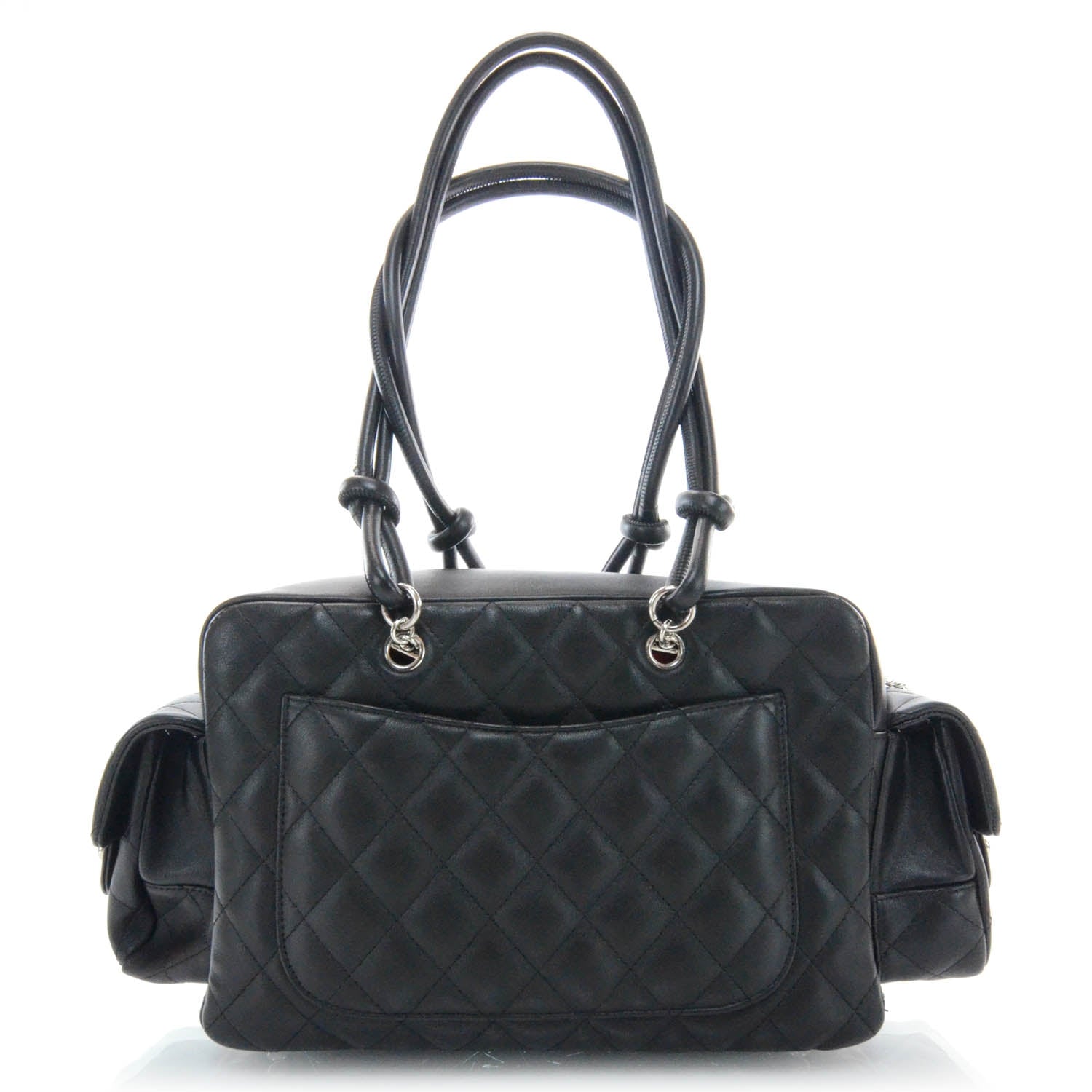 Chanel Calfskin Quilted Small Cambon Multipocket Reporter Black 3 of 9
