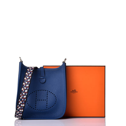 Hermes Taurillon Maurice Zigzag Evelyne TPM Deep Bleu Bleu Zellige Indigo Black 9 of 9