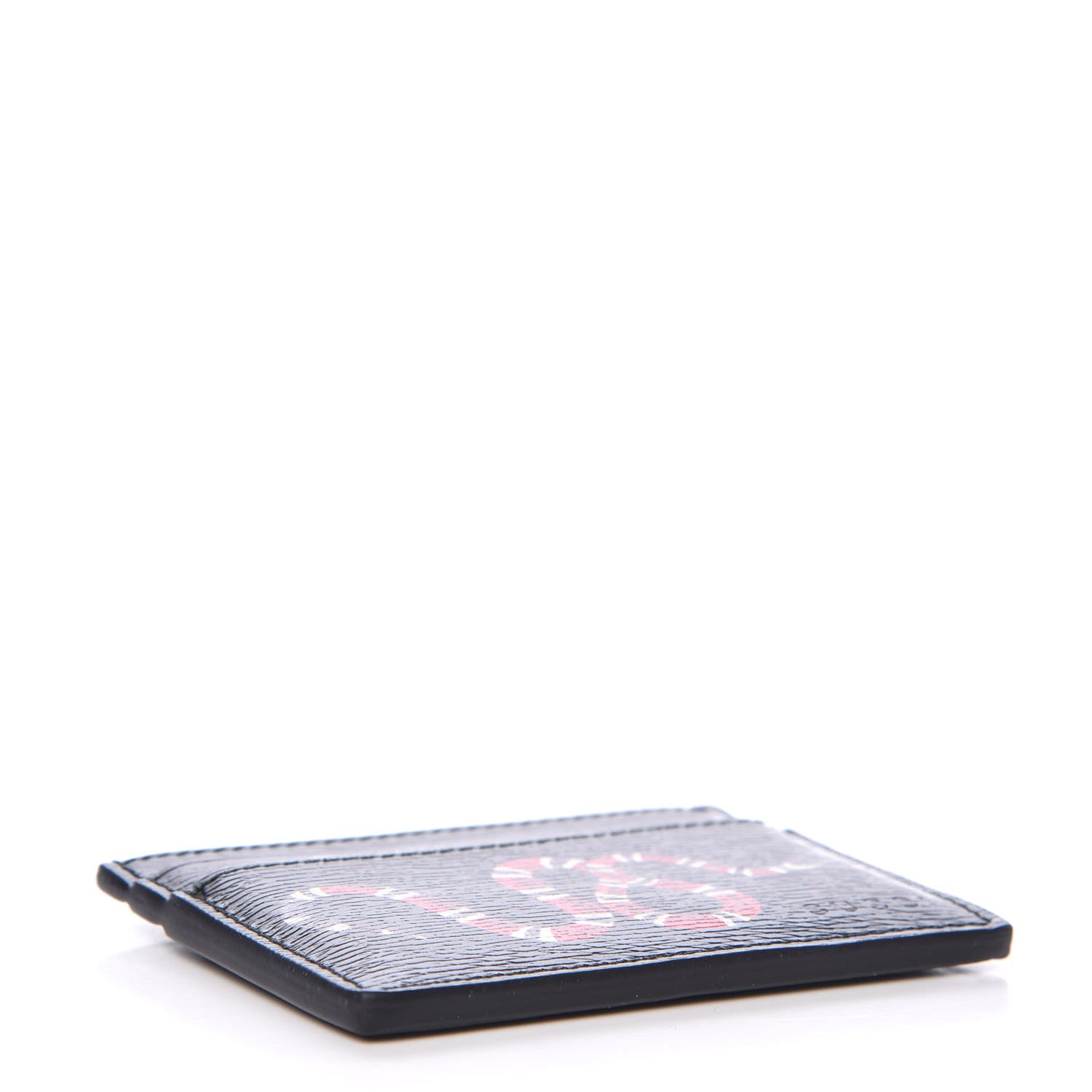 Gucci Calfskin Kingsnake Card Holder Black 4 of 9