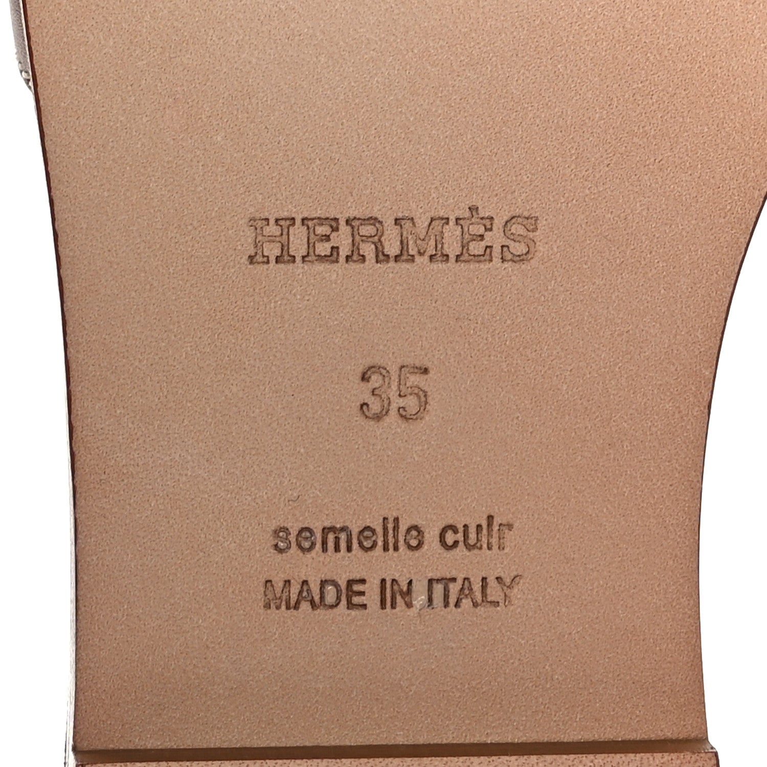 Hermes Box Calfskin Oran Sandals 35 Gold 8 of 9