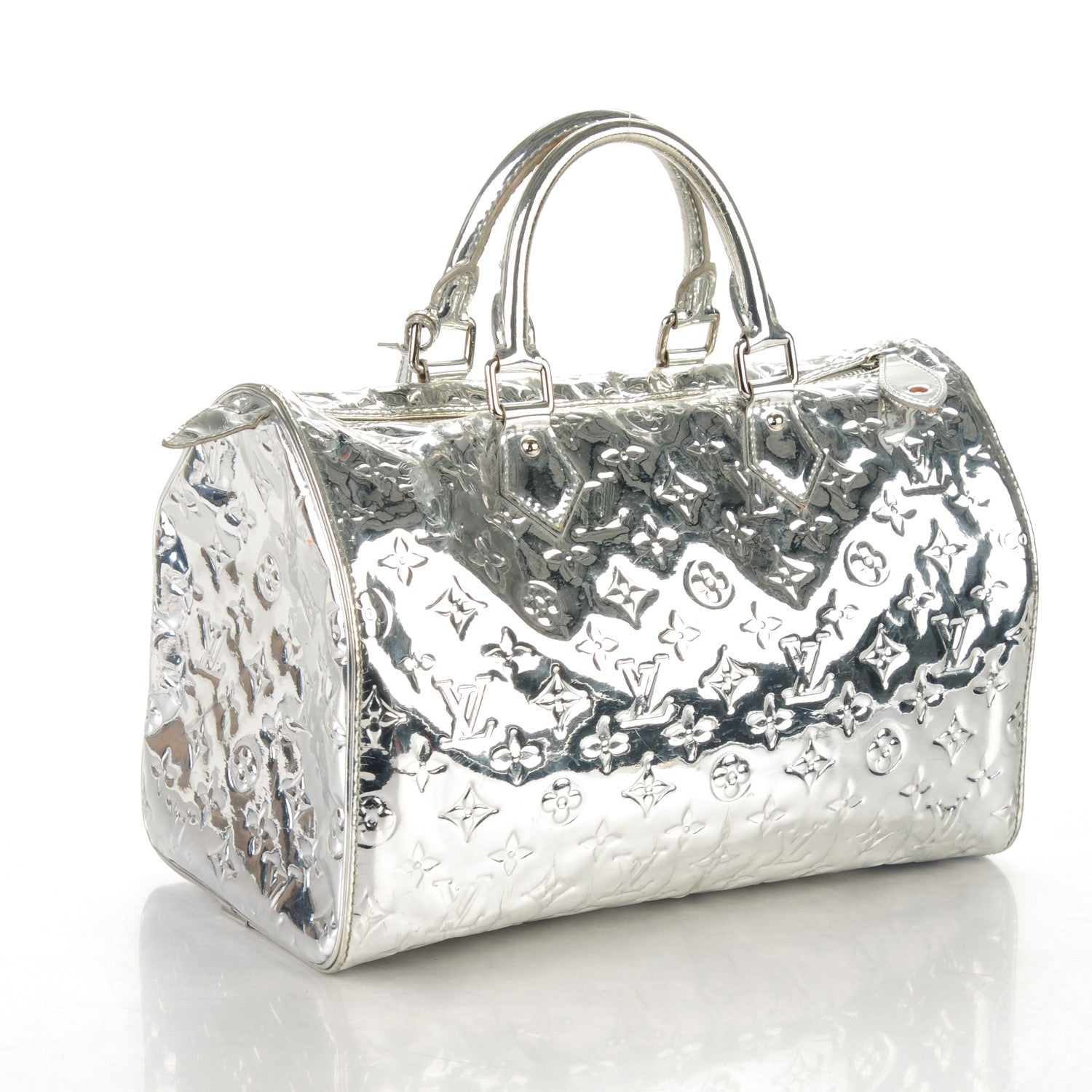 Louis Vuitton Monogram Miroir Speedy 30 Silver 3 of 16