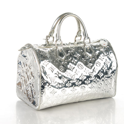 Louis Vuitton Monogram Miroir Speedy 30 Silver 3 of 16