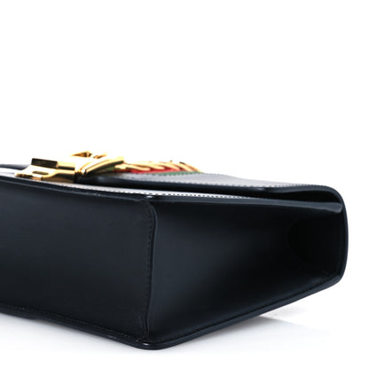 Gucci Calfskin Small Sylvie Shoulder Bag Black 10 of 15
