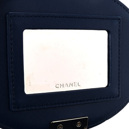 Chanel Lambskin Resin Elegant Chain Vanity Case Blue 6 of 13