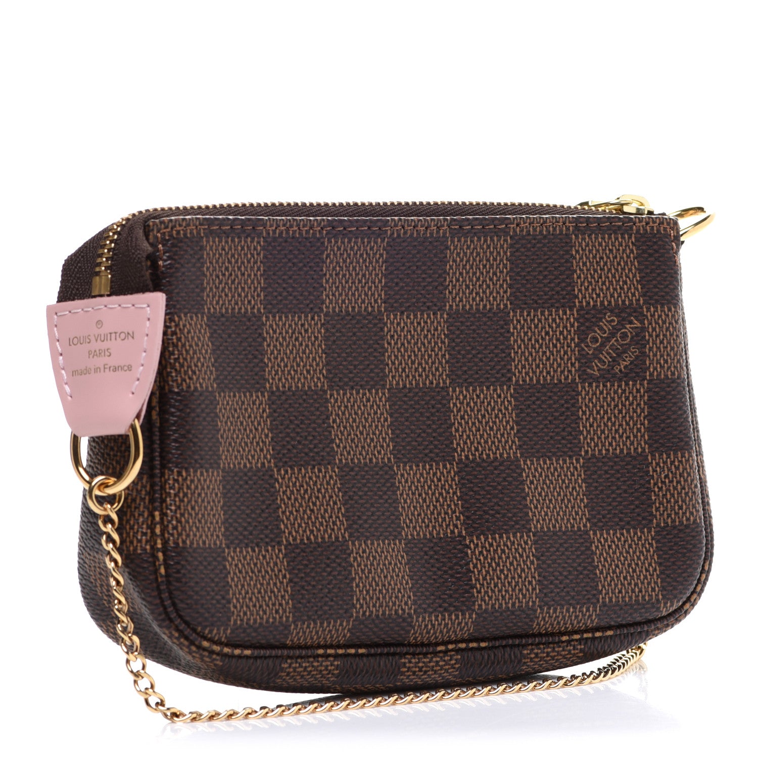 Louis Vuitton Damier Ebene 2020 Christmas Animation Big Wheel Mini Pochette Accessories Rose Ballerine 4 of 10