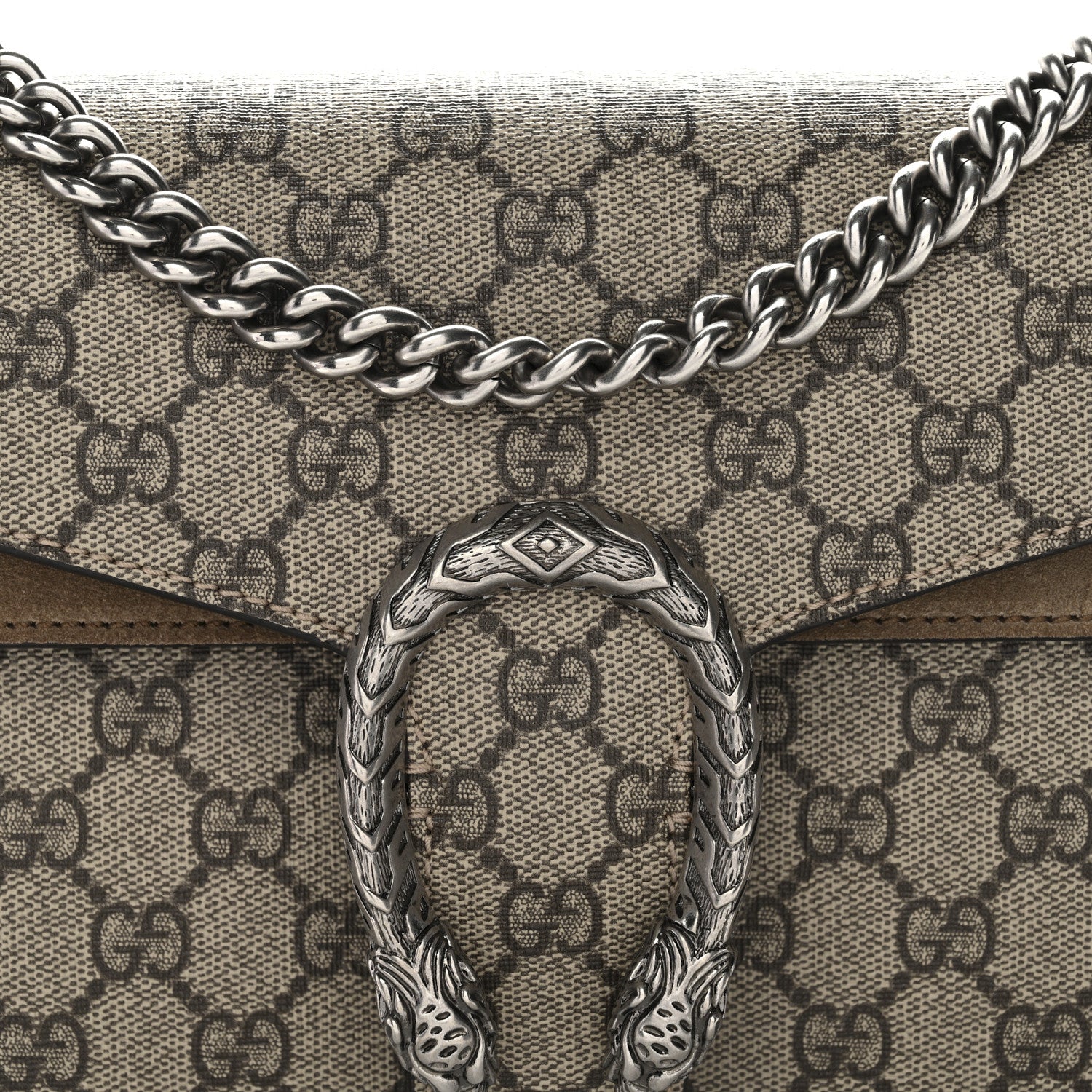Gucci GG Supreme Monogram Small Dionysus Shoulder Bag Taupe 8 of 10