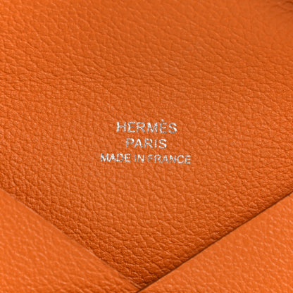 Hermes Evercolor Calvi Card Case Orange 6 of 9