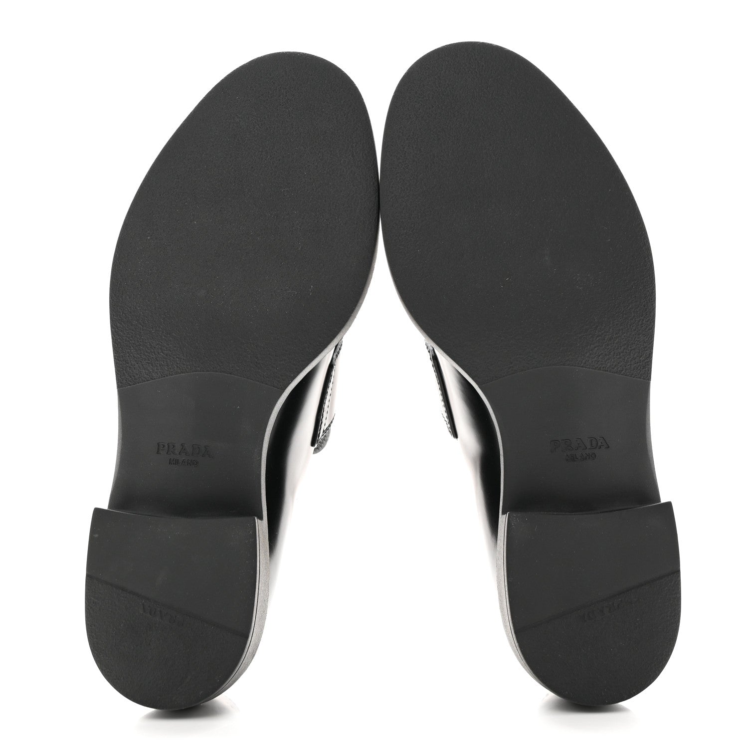 Prada Spazzolato Metal Triangle Logo 50mm Loafers 40 Black 5 of 10