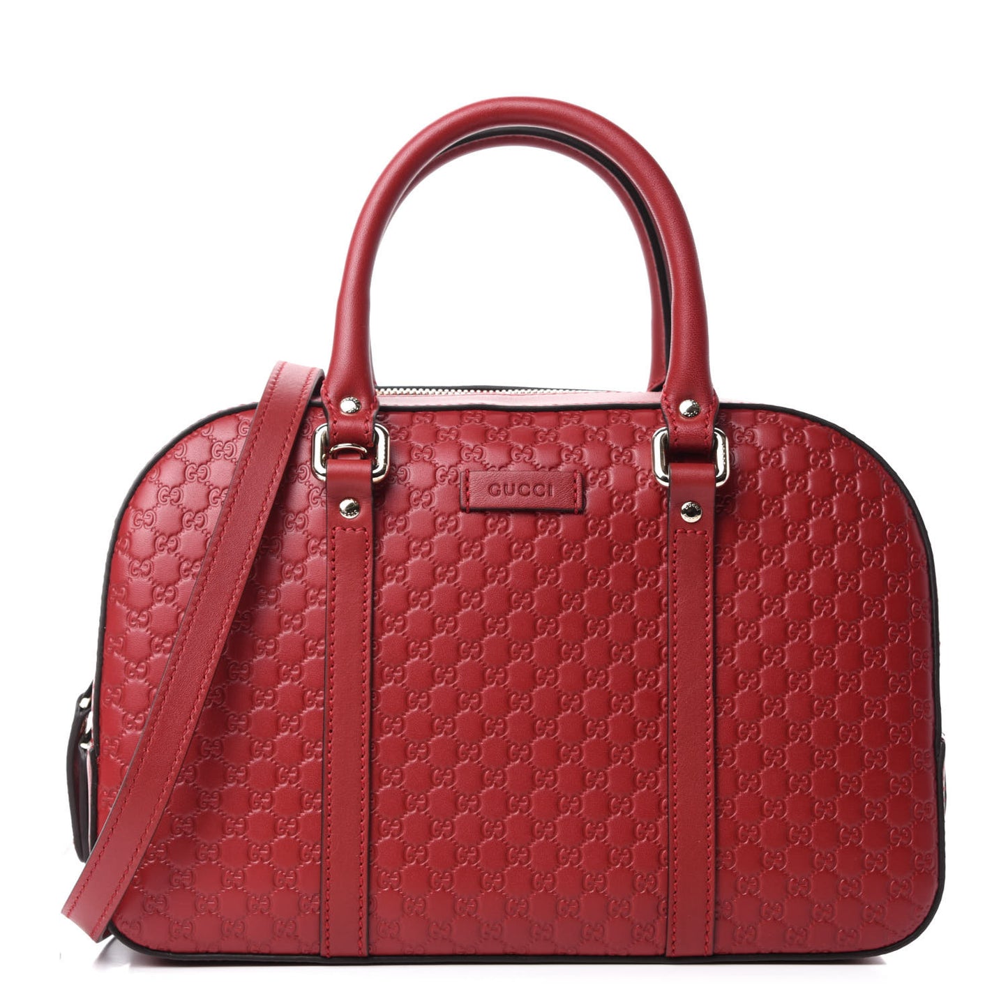 Soft Microguccissima Medium Crossbody Bag Rosso