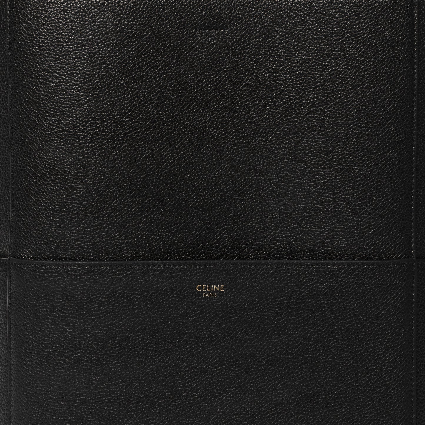 Soft Grained Calfskin Sangle Bucket Bag Black