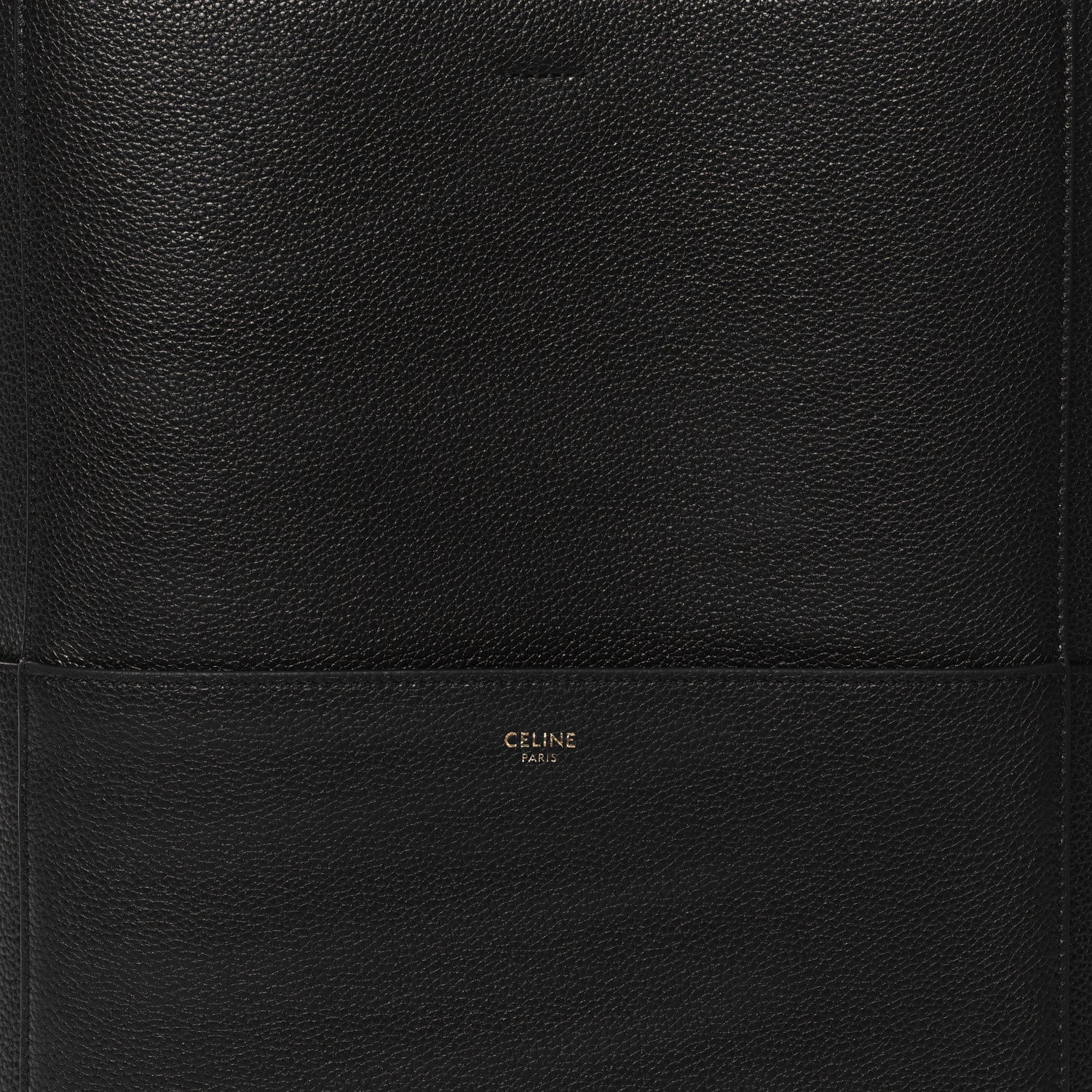 Celine Soft Grained Calfskin Sangle Bucket Bag Black 7 of 9