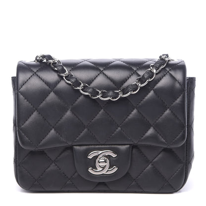 Chanel Lambskin Quilted Mini Square Flap Black 1 of 11