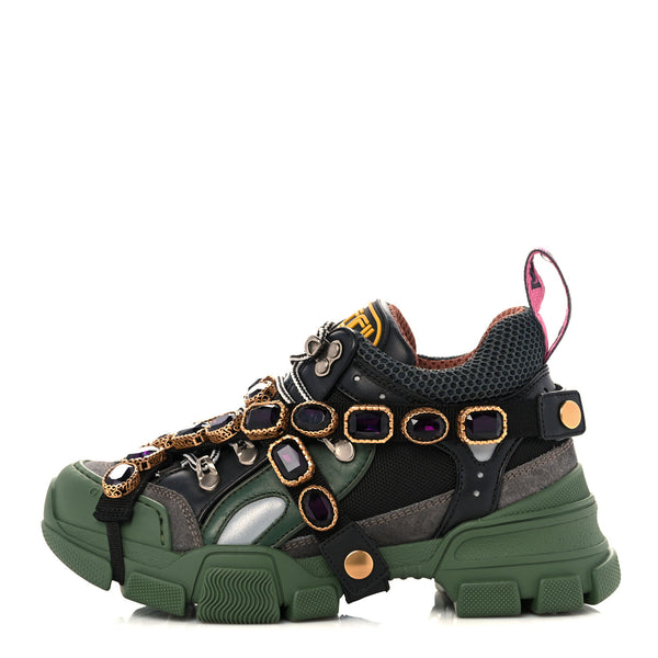 Gucci X SEGA Mesh Suede Calfskin Removable Crystals Flashtrek