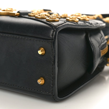 Versace Calfskin Small Medallion Tribute Bowling Bag Black 8 of 12