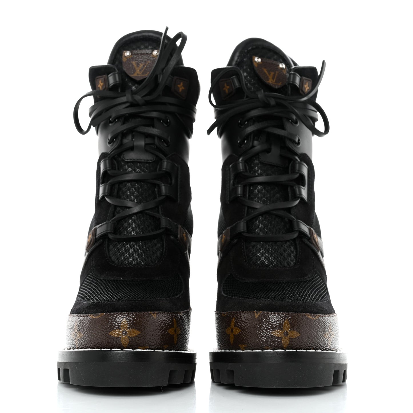 Suede Calfskin Monogram Star Trail Ankle Boots 39 Black